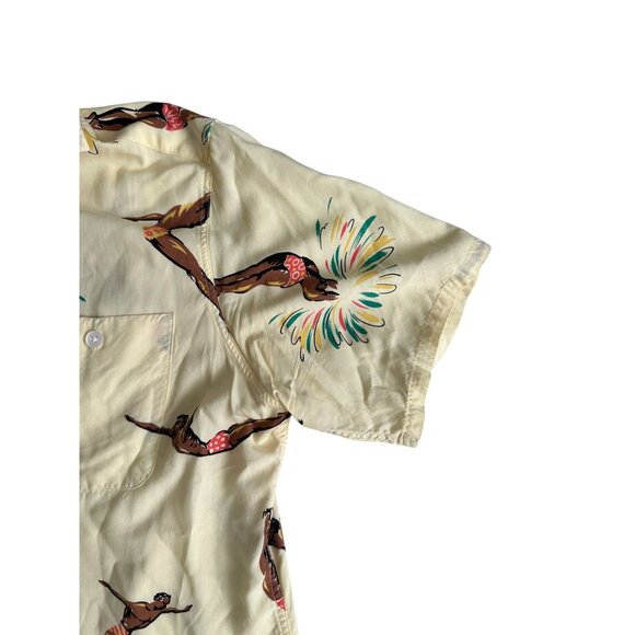 POLO RALPH LAUREN Saranac Camp Diver Short Sleeve Button Down Shirt Size Medium - Picture 7 of 8